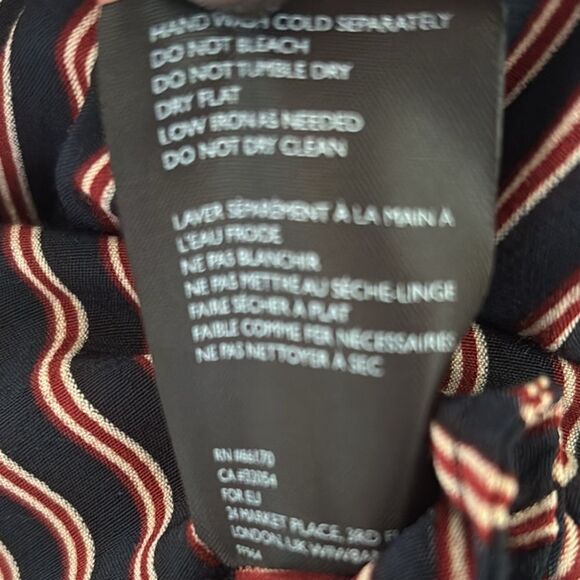 Faithfull the Brand Tilos Tie-Front Wide-Leg Jumpsuit San Marino Stripe AUS 10 - Picture 9 of 10